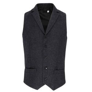 Premier Mens Herringbone Vest / Charcoal